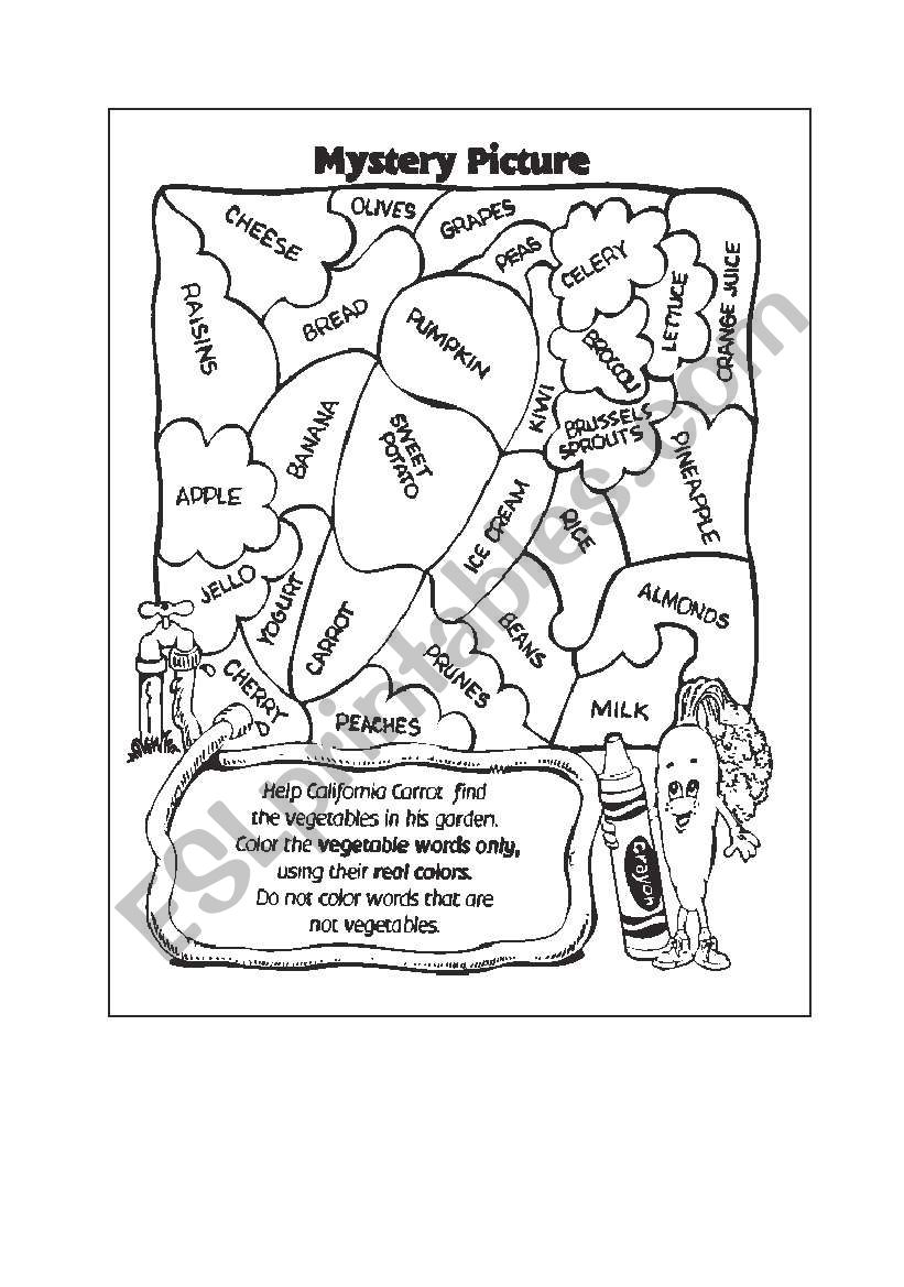 Vegetables  worksheet