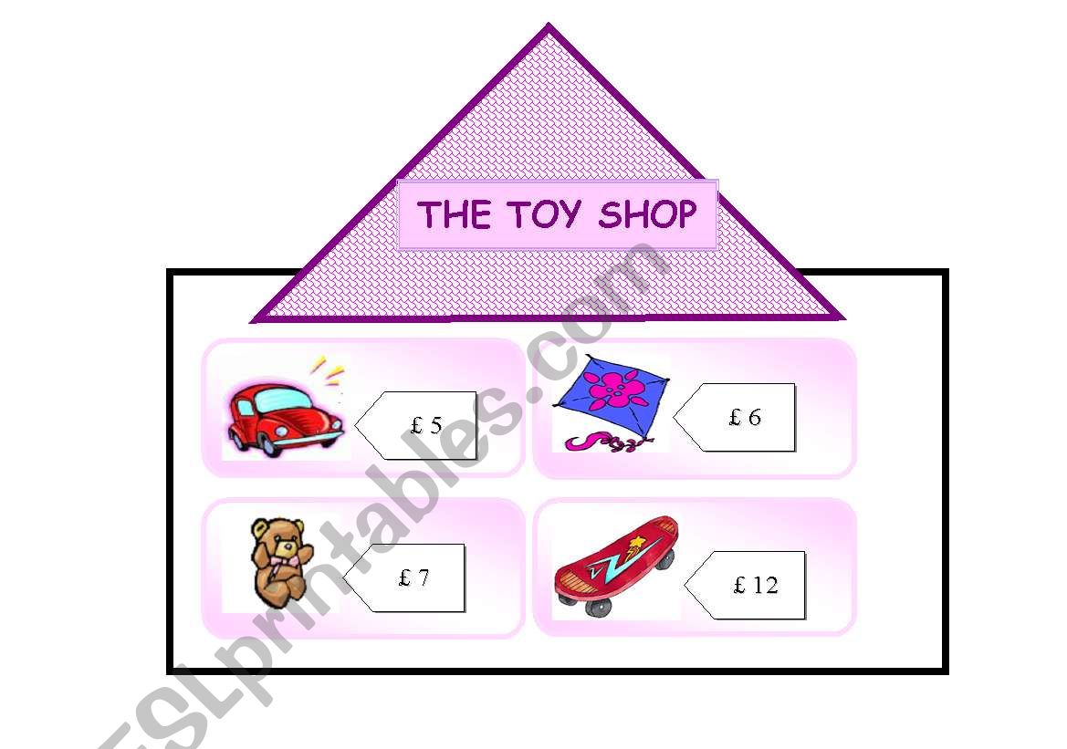 Toy shop worksheet