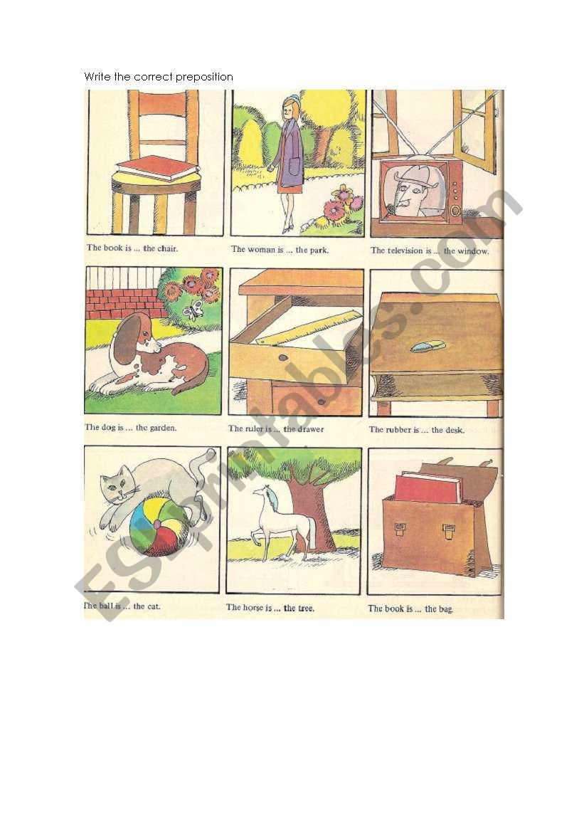 PREPOSITIONS worksheet