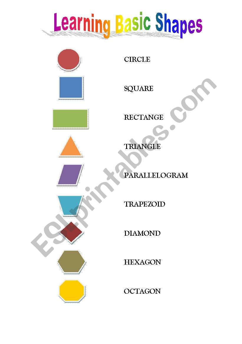 Basic Shapes worksheet