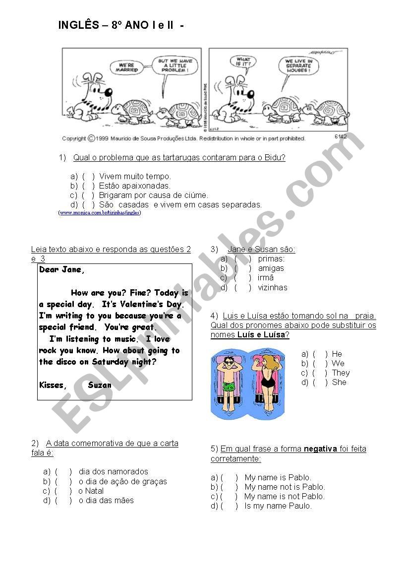 ENGLISH TEST worksheet