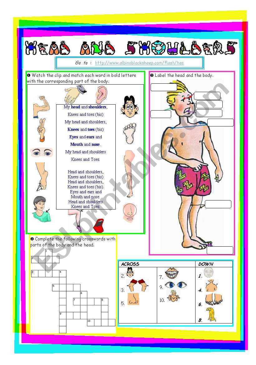 Head and shoulders worksheet