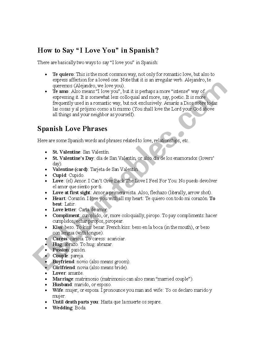 Valentine  worksheet