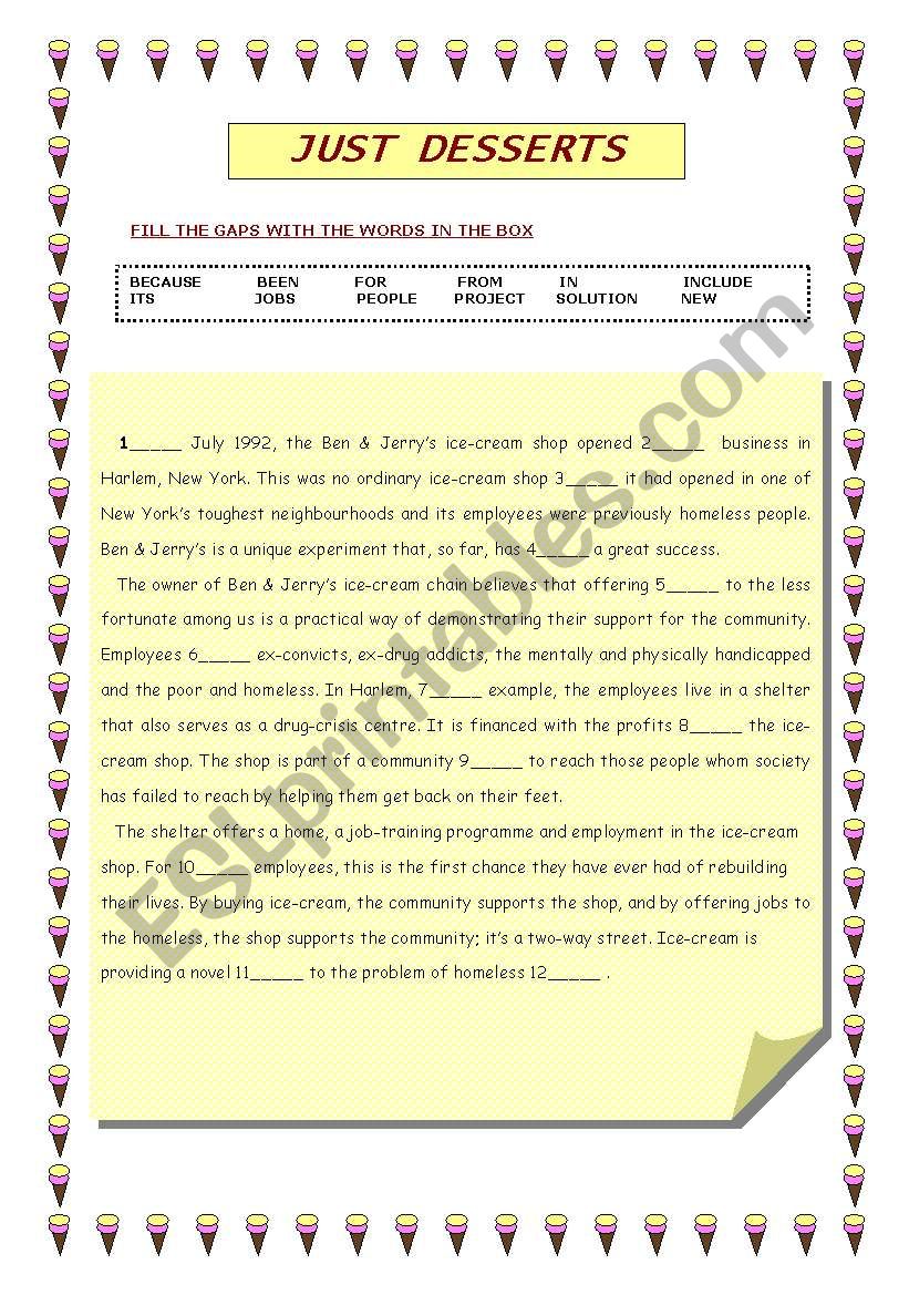 Reading comprehension+gap filling