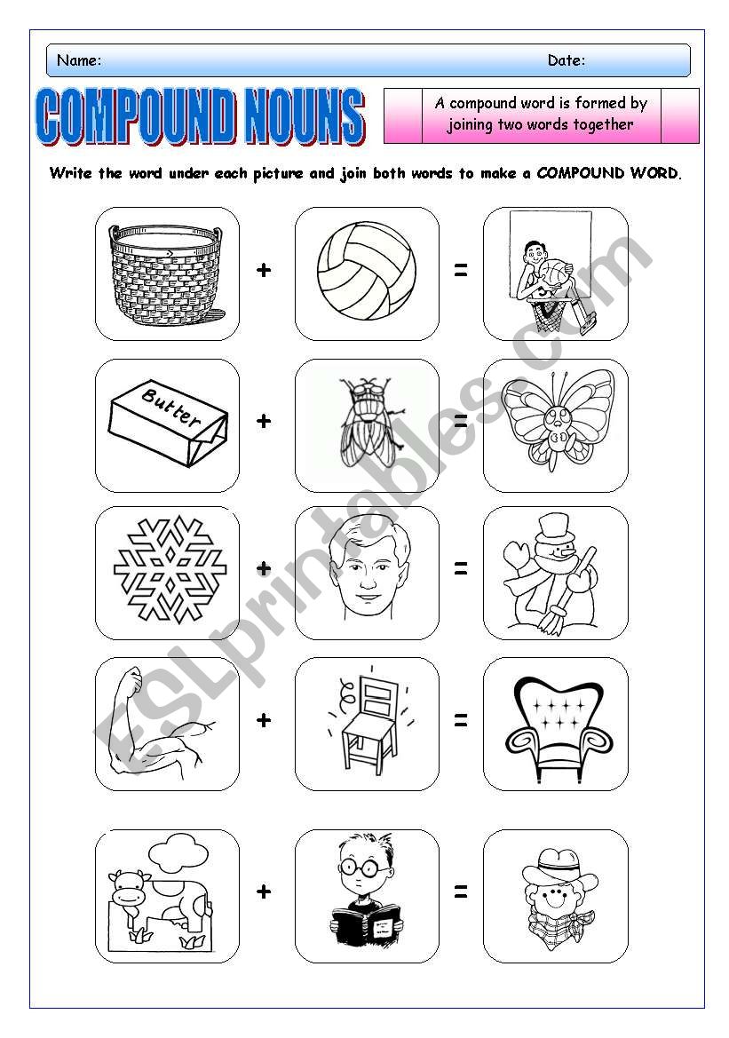 COMPOUNDS NOUNS 1 worksheet