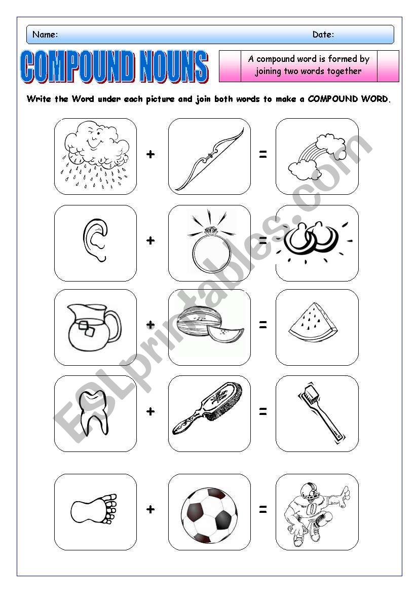 COMPOUND NOUNS 2 worksheet