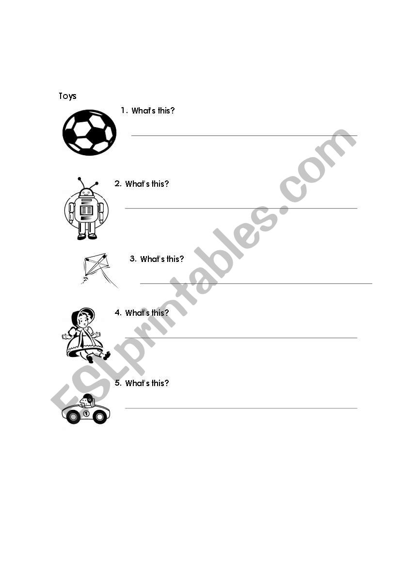 toys worksheet