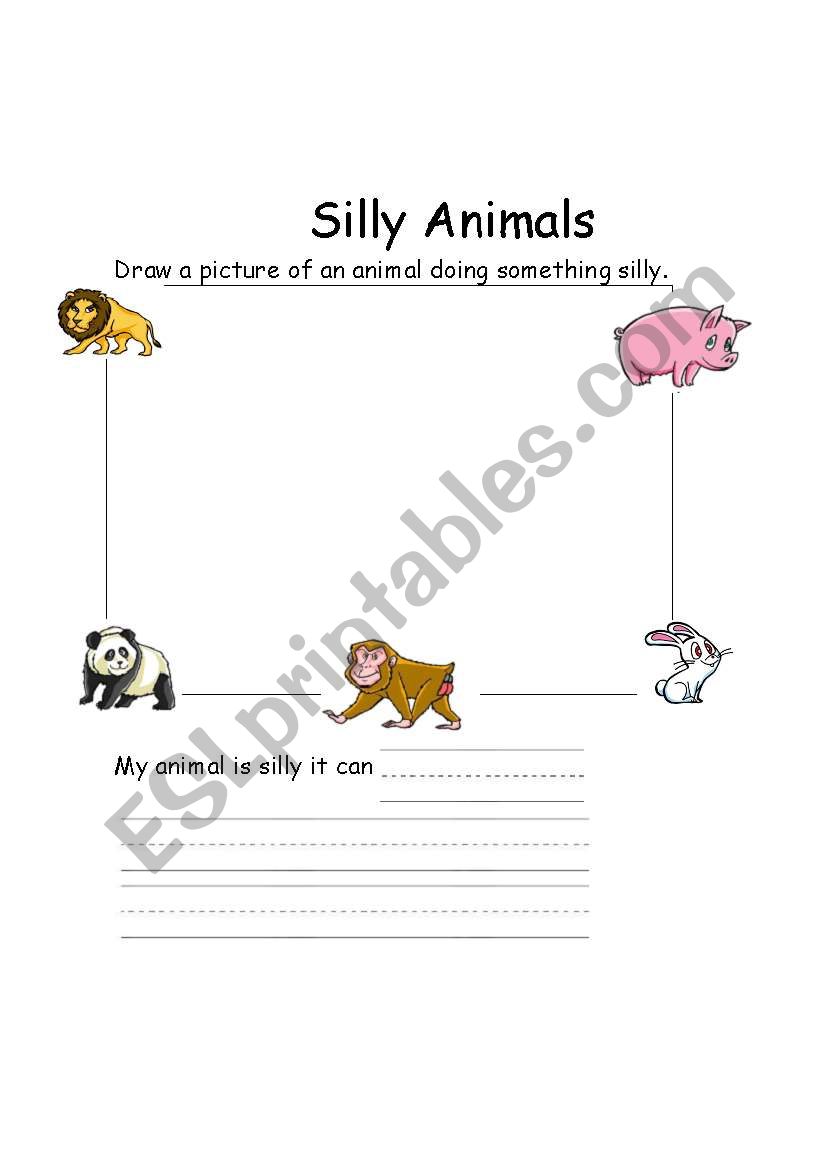 Silly Animals worksheet