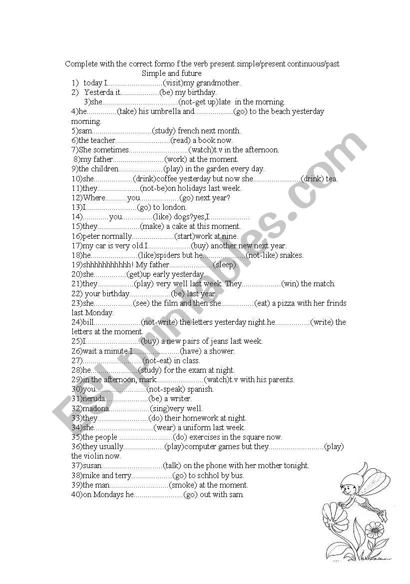 grammar worksheet