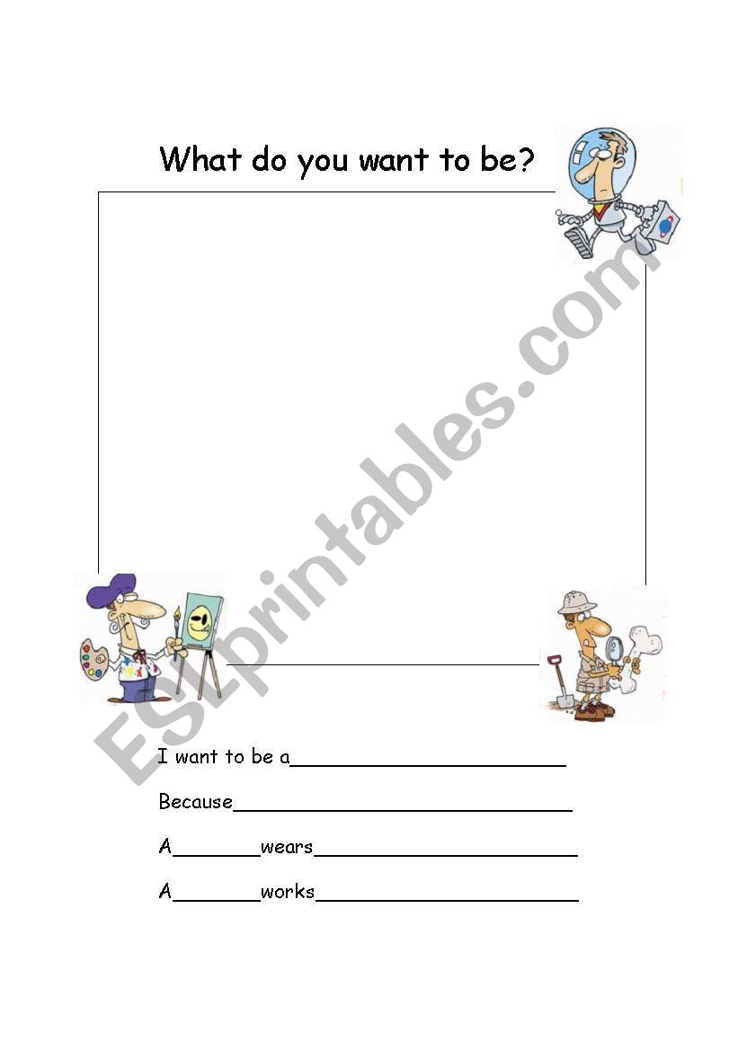 What do you want to be? worksheet