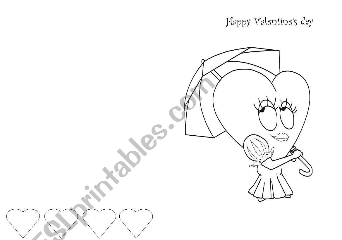 ValentineÂ´s Card worksheet