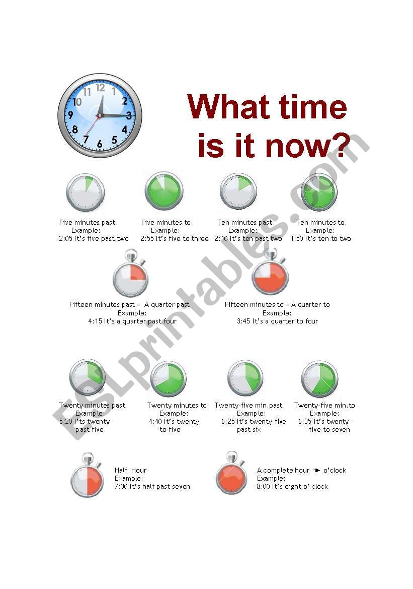 What time is it now? worksheet