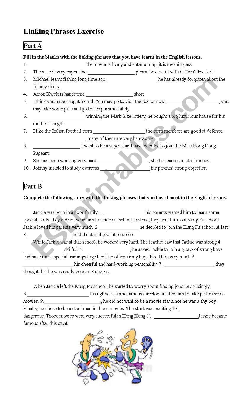 Linking Phrases worksheet