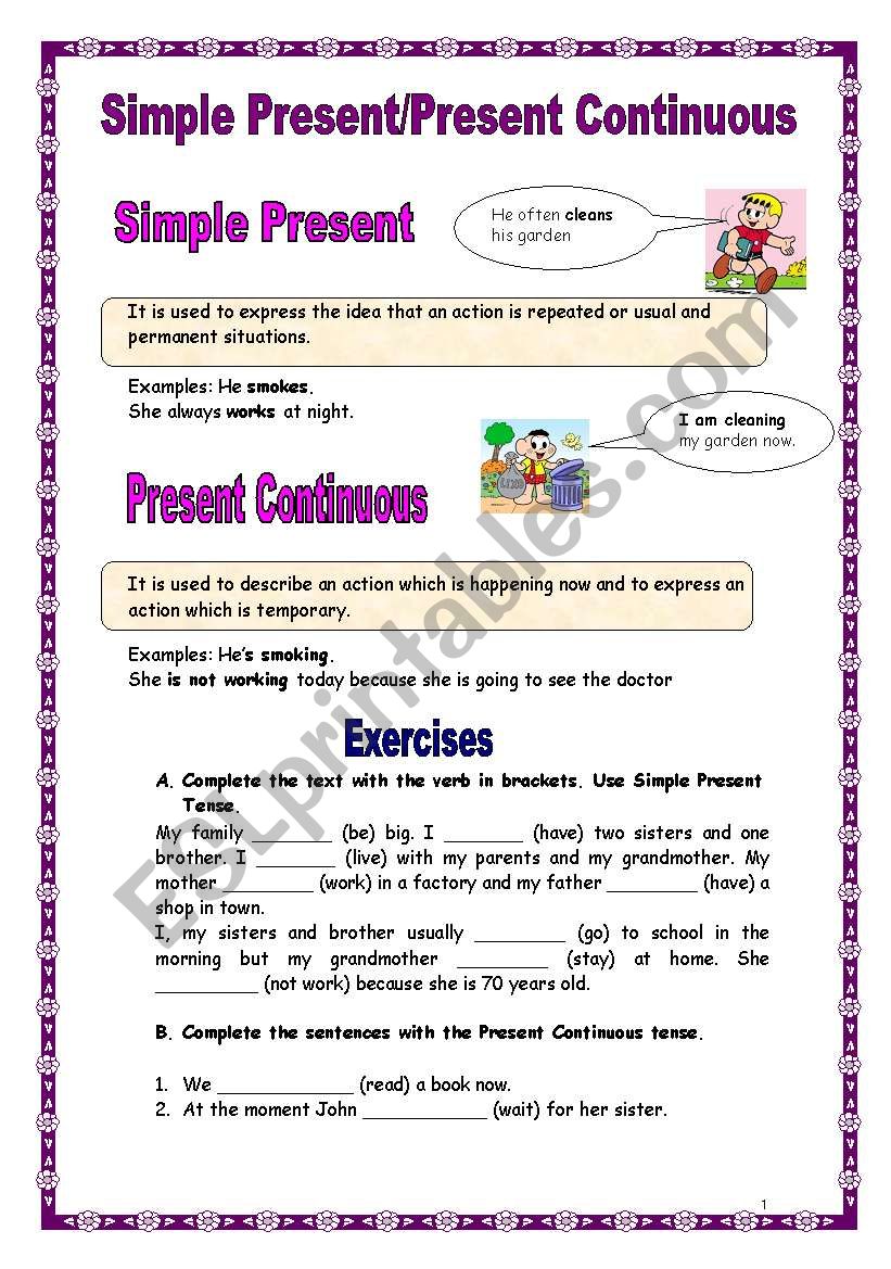 Simple Present / Present  Continuous (13.02.09)