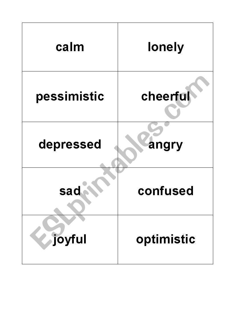 feelings worksheet