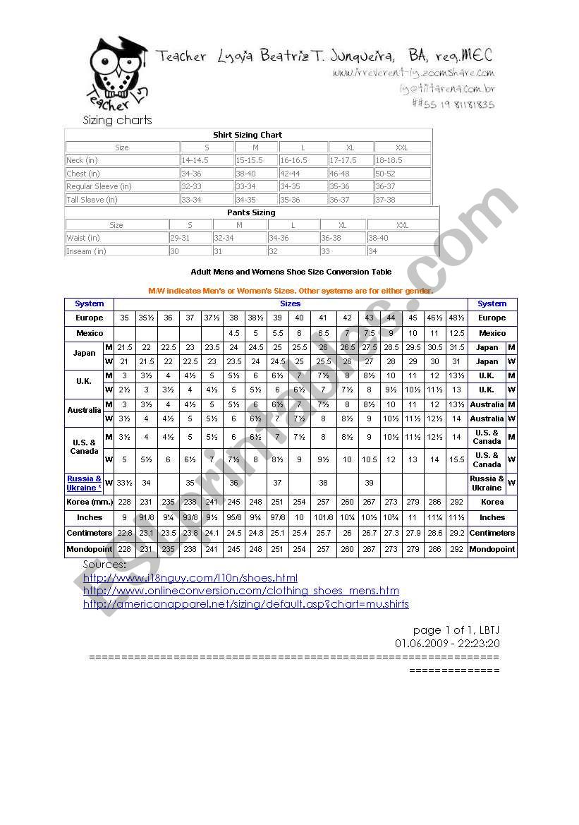 ladies to mens shoe size conversion