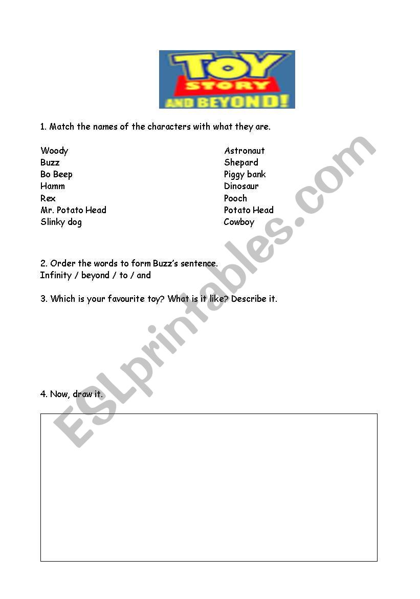 Toy Story worksheet