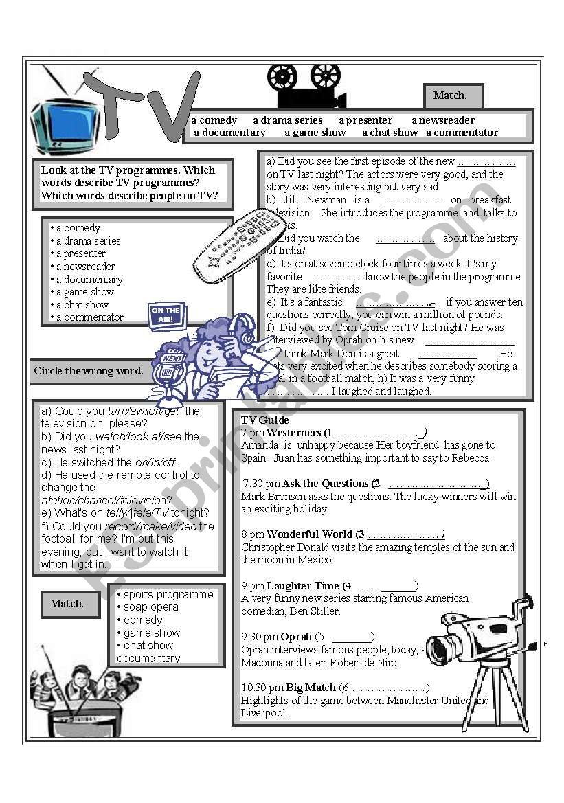 TV  worksheet