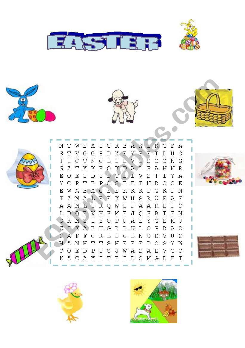 EASTER WORDSEARCH worksheet