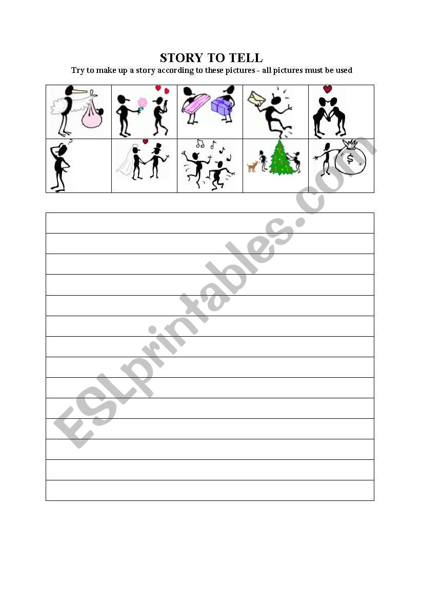 Make up a story worksheet