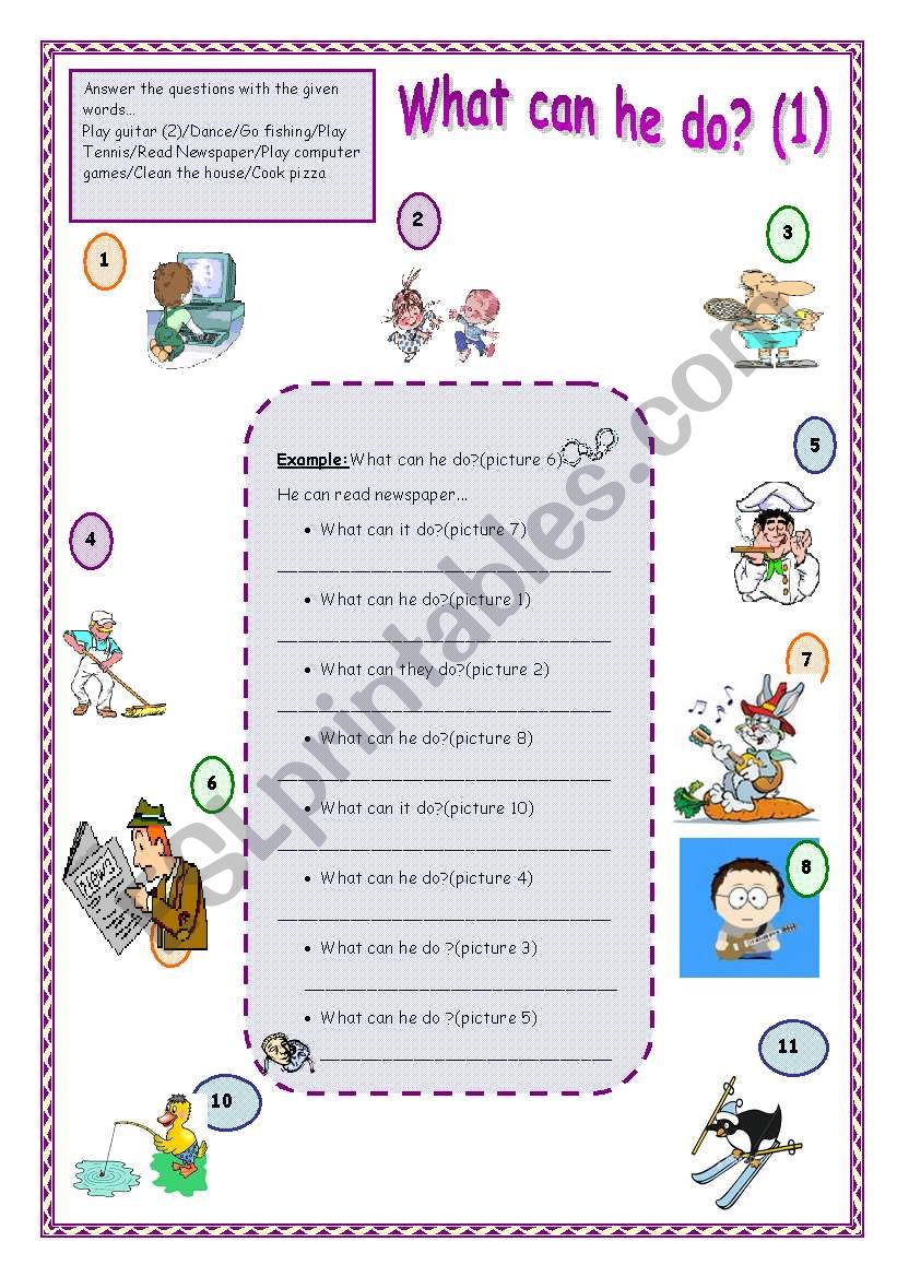 Can For Ability worksheet