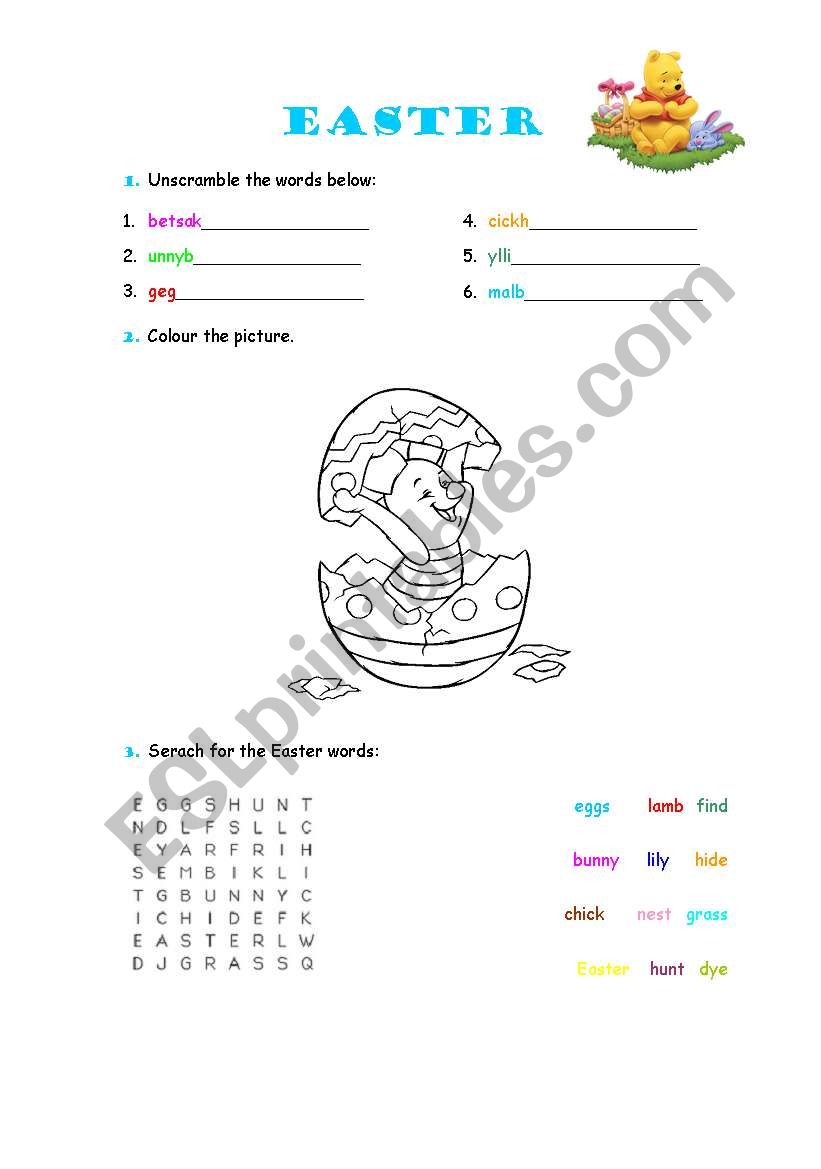 Easter worksheet