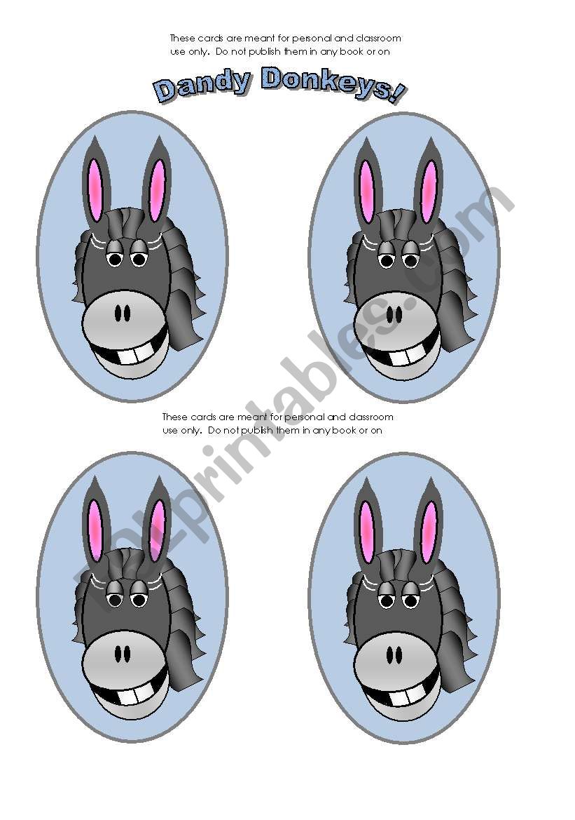 Donkey Cards (Add your own text)
