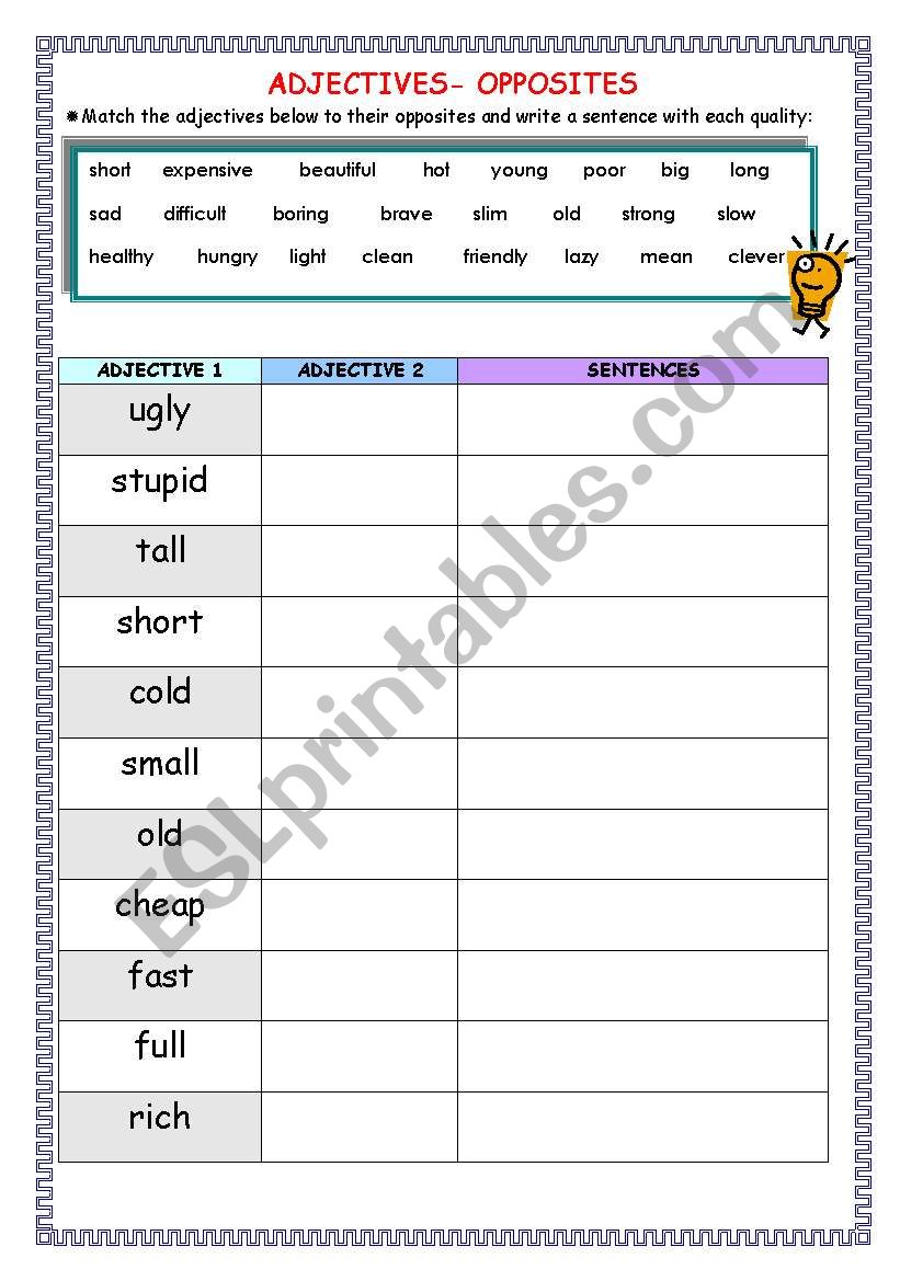 opposite-adjectives-esl-worksheet-by-mayca80