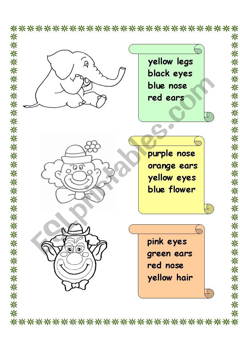 Color Them worksheet