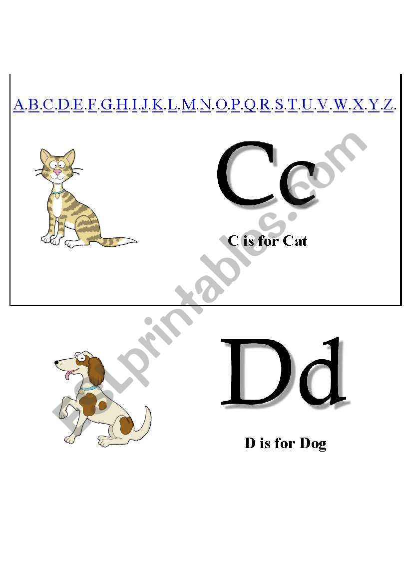 alphabet worksheet