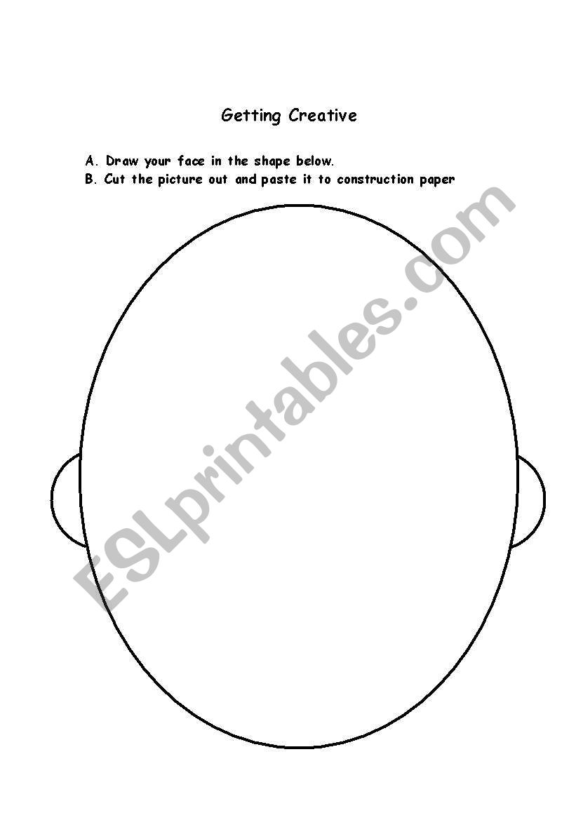 Self-portrait  worksheet