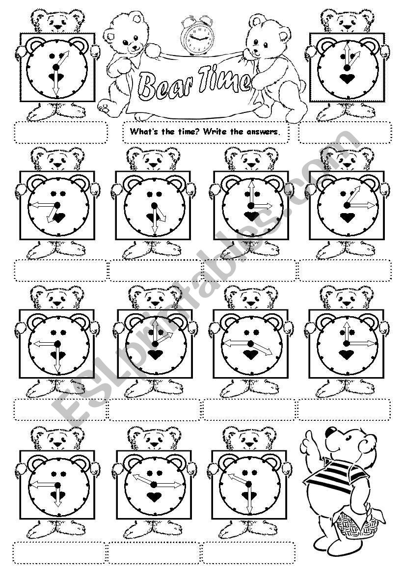 Bear Time  worksheet