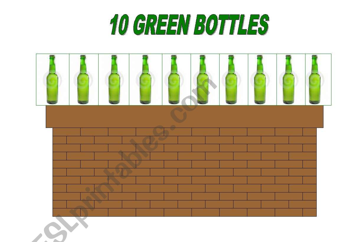 10 green bottles song and activity
