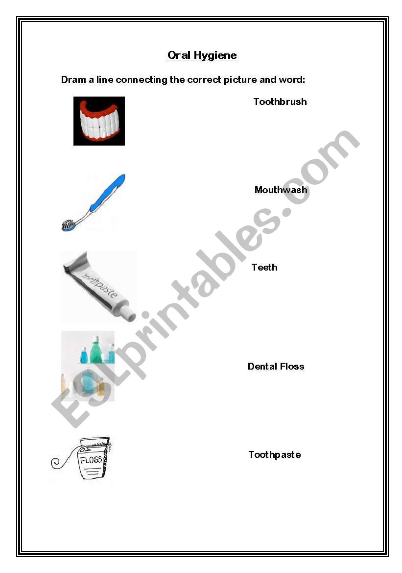 Oral Hygiene worksheet