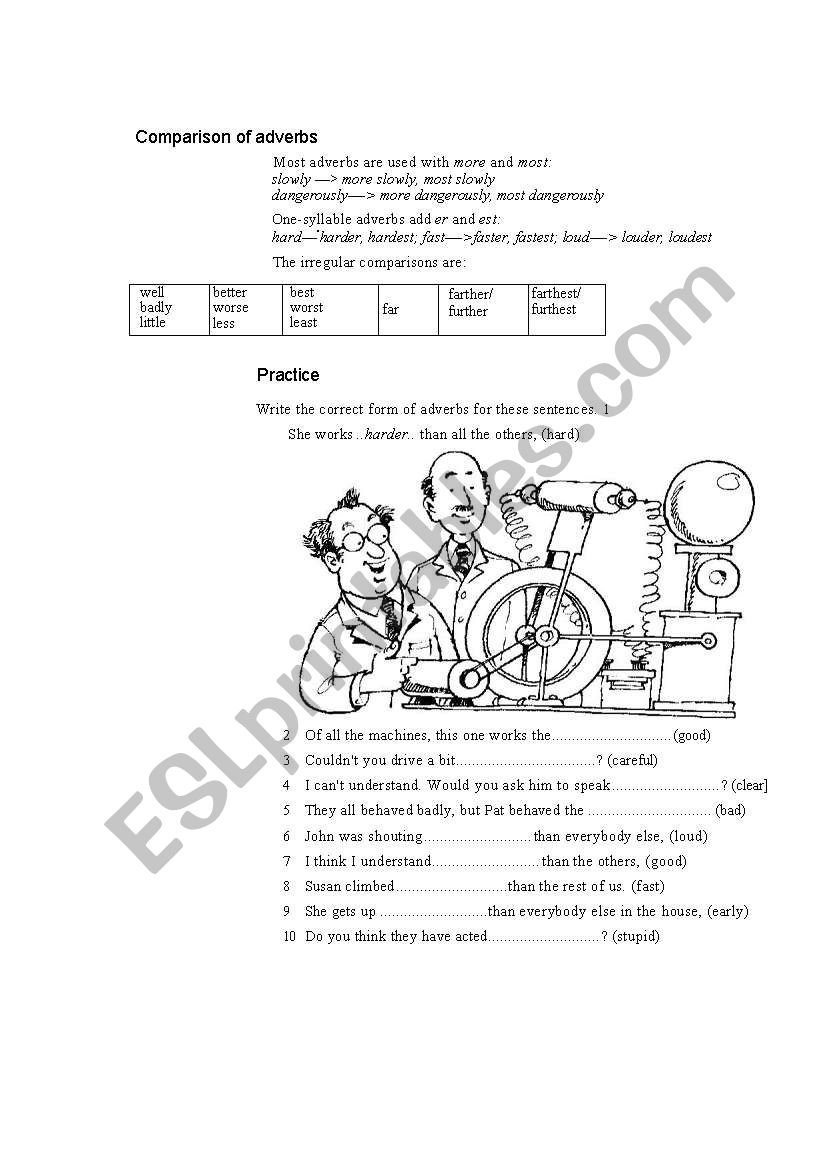 comparatives and superlatives worksheet