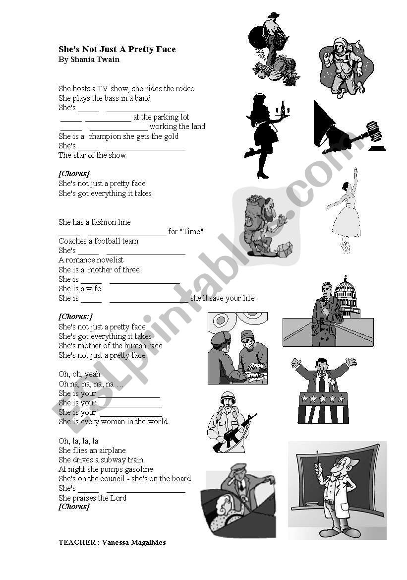 SONG - Professions / Jobs worksheet