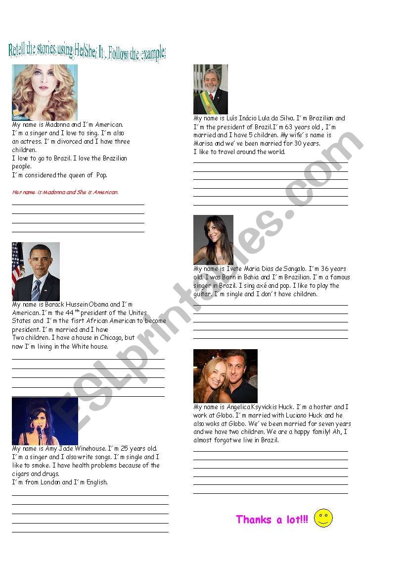 Present tense worksheet