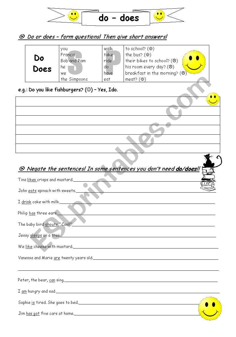 do/does worksheet