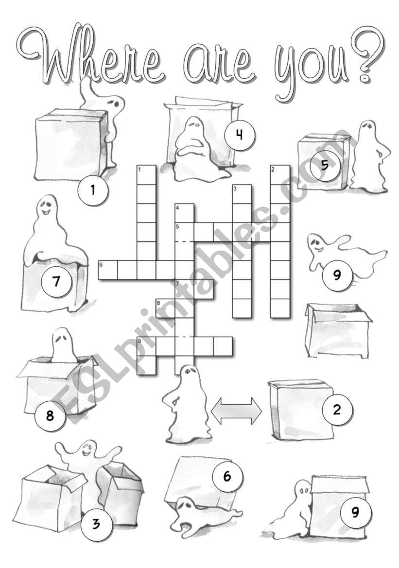 Prepositions of place worksheet