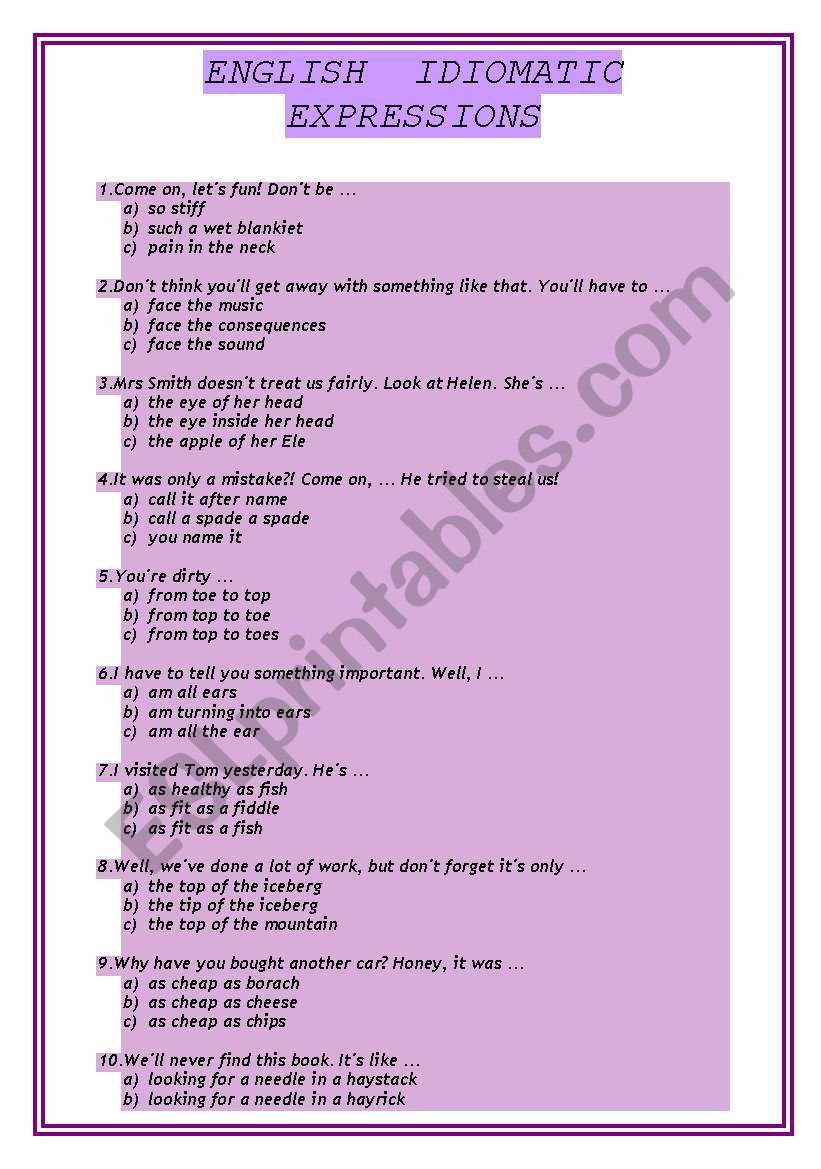 english-idiomatic-expressions-esl-worksheet-by-anusiarybek