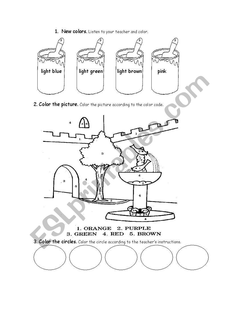 Colors worksheet