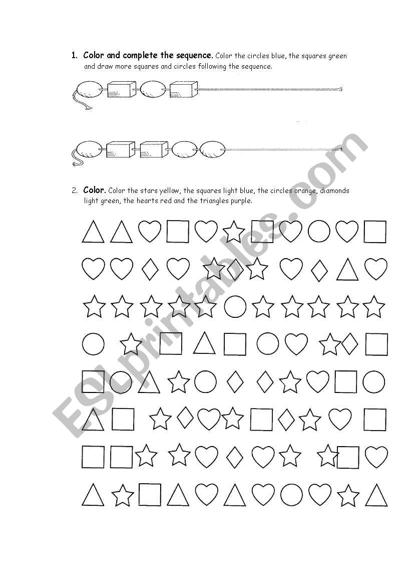 Shapes worksheet