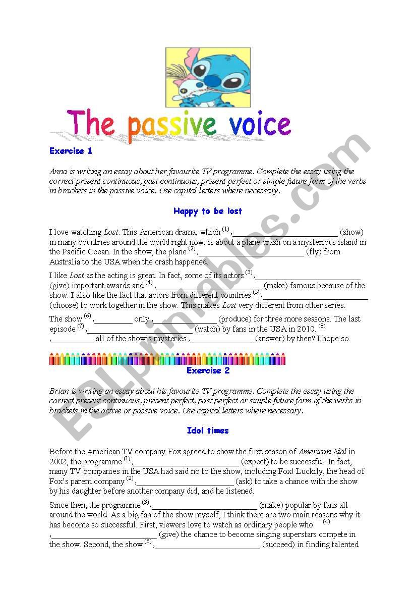 The passive voice worksheet