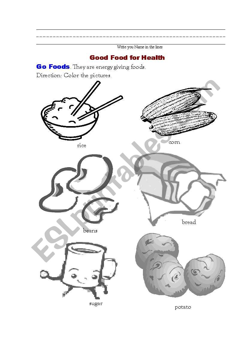 Good Food for Health 1. (Go Foods)