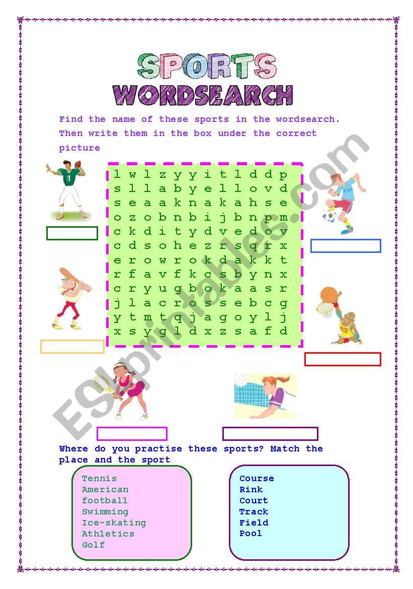 Sports worksheet