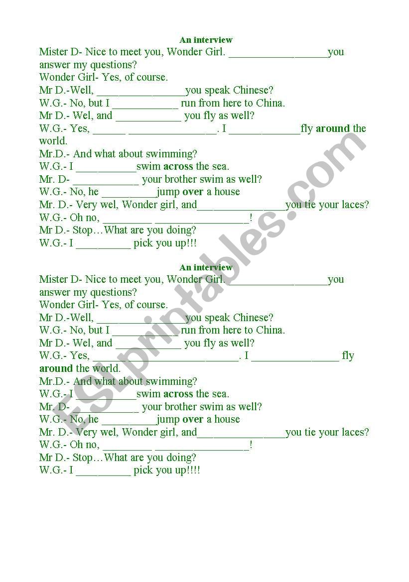 superheroes worksheet