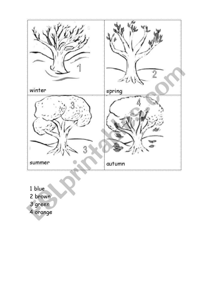 seasons book worksheet