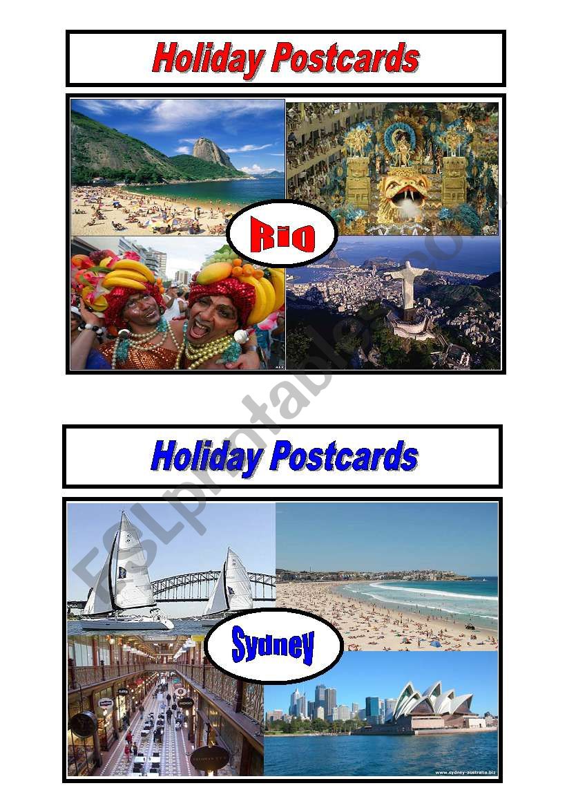 Holiday Postcards Pair Work 5/5