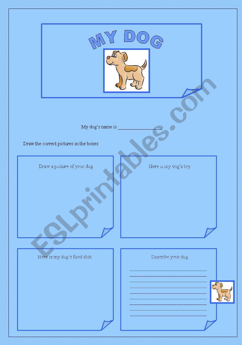 My dog worksheet