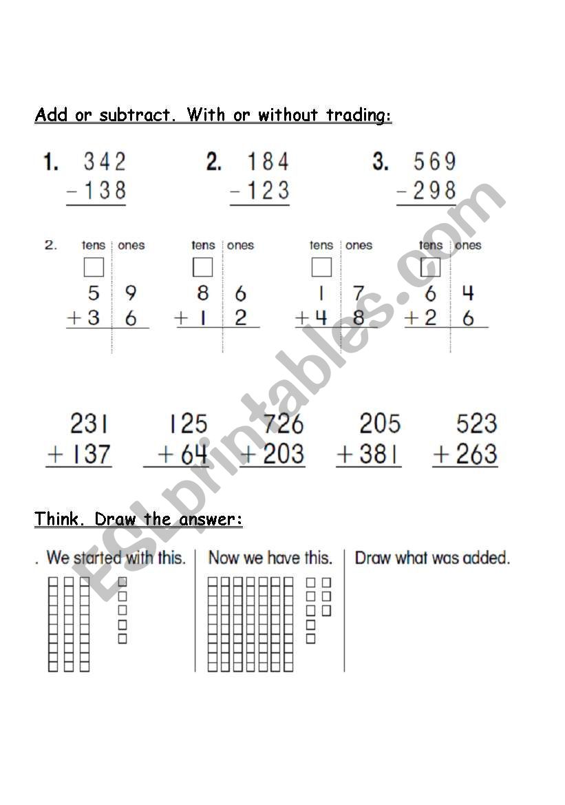 addition 4 grade 3 worksheet